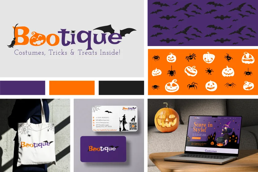 Bootique — Halloween costume shop brand identity